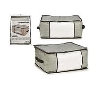 BigBuy Home Custodia per indumenti grigi, 45 x 30 x 20 cm
