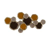 BigBuy Home Decorazione da Parete Geometrica Giallo Marrone Ferro 132,7 x 6,4 x 67,3 cm