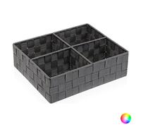 BigBuy Home Fabric Box with Compartments (27 x 10 x 32 cm) - Grey