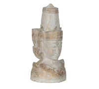 BigBuy Home Figura decorativa bianca naturale indù 20 x 20 x 40 cm