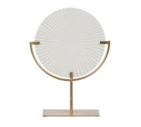 BigBuy Home Figura Decorativa Bianco Oro Cerchio 28 x 10 x 38 cm