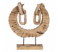 BigBuy Home Figura decorativa naturale corna 50 x 12 x 42 cm
