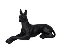 BigBuy Home Figura decorativa nera cane 37,5 x 13,5 x 22 cm