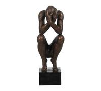 BigBuy Home Figura decorativa nera rame uomo 16 x 19 x 47 cm