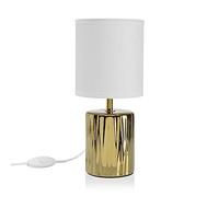 BigBuy Home Golden Porcelain Table Lamp (13 x 13 x 29.5 cm)