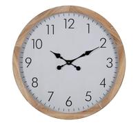 BigBuy Home Orologio da parete bianco legno 60 x 60 x 6,5 cm
