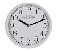 BigBuy Home Orologio da parete bianco legno cristallo 22 x 22 x 4,5 cm