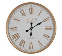 BigBuy Home Orologio da parete bianco naturale ferro 60 x 60 x 6 cm