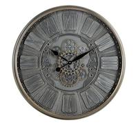 BigBuy Home Orologio da parete grigio vetro ferro 69,5 x 9 x 69,5 cm (3 pezzi)