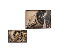 BigBuy Home S3605089 Tela Lino, Materiali Vari, Multicolore, 90 x 3 x 60 cm