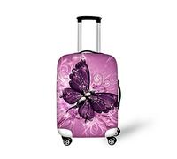 Bigcardesigns Coperture protettive elastiche per bagagli da viaggio per valigie da 45,7 - 76,2 cm, Farfalla-1, L(26"-30" cover)