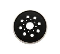 BigCheer Platorello Abrasivo 125 mm con Gancio e Loop 8 Fori Compatibile con Bos-ch PEX 220 A,GEX 125-1 AE,PEX 220 AE, Skil 7402/7490(Bianco)