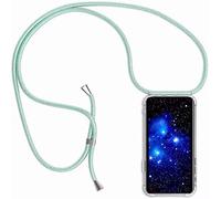 Bigcousin Custodia con Cordino Compatibile con Xiaomi Mi A3/CC9e,Case in Trasparente TPU,Case Angoli Rinforzati- Menta verde