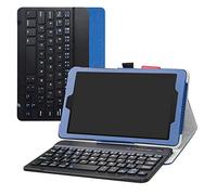 Bige - Custodia per tastiera Alcatel Joy Tab con supporto sottile in pelle PU, con tastiera wireless Romovable per tablet T-Mobile Alcatel Joy Tab 2019/Alcatel 3T 8" 2018, colore: Blu