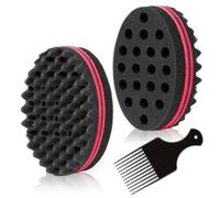 Bigeddie - Spazzola magica in spugna per ricci afro, con pettine da 16 cm (2 pezzi)