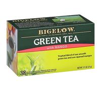 Bigelow Green Tea with Mango, 20-Count Boxes (Pack of 6)