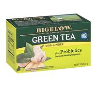 Bigelow, Tè Verde con Probiotici allo Zenzero Plus, 18 Bustine di Tè