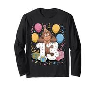 Bigfoot 13 ° compleanno ragazzo ragazza 13 anni Bigfoot Maglia a Manica