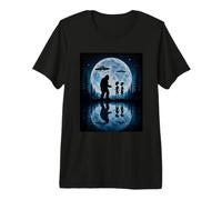 Bigfoot Alien Amicizia Moonlight UFO Misterioso Incontro Maglietta Premium