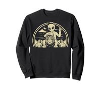 Bigfoot Alien Boy Adventure Sasquatch UFO Felpa