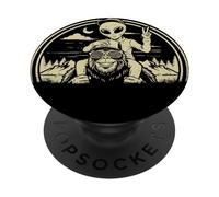 Bigfoot Alien Boy Adventure Sasquatch UFO PopSockets PopGrip Adesivo
