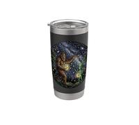 Bigfoot Alien Campfire che cattura una lucciola Bicchiere termico in acciaio inox doppia parete