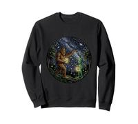 Bigfoot Alien Campfire Che Cattura Una lucciola Felpa