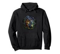 Bigfoot Alien Campfire Che Cattura Una lucciola Felpa con Cappuccio