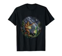 Bigfoot Alien Campfire Che Cattura Una lucciola Maglietta