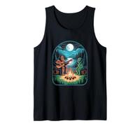 Bigfoot Alien Camping Funny Bigfoot Funny Alien Camping Fun Canotta