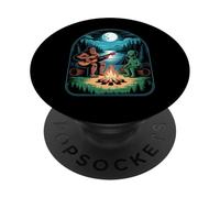 Bigfoot Alien Camping Funny Bigfoot Funny Alien Camping Fun PopSockets PopGrip Adesivo