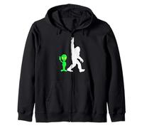 Bigfoot & Alien Conspiracy Theory Bigfoot & Alien Felpa con Cappuccio