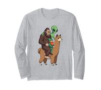 Bigfoot Alien GNOME Equitazione Un Alpaca Maglia a Manica