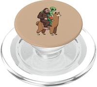 Bigfoot Alien Gnome equitazione un Alpaca PopSockets PopGrip per MagSafe