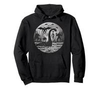 Bigfoot Alien Loch Ness Mostro Creature Mitiche UFO Felpa con Cappuccio