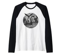 Bigfoot Alien Loch Ness Mostro Creature Mitiche UFO Maglia con Maniche Raglan