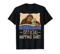 Bigfoot Alien Napping Pigiama Camicia da Notte Maglietta