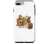 Bigfoot Alien Nessie Mothman Retro Gaming Christmas Party Custodia per iPhone 7 Plus/8 Plus
