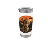 Bigfoot Alien Selfie UFO Amici Extraterrestri Bicchiere termico in acciaio inox doppia parete