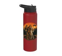 Bigfoot Alien Selfie UFO Amici Extraterrestri Stainless Steel Insulated Water Bottle