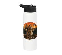 Bigfoot Alien Selfie UFO Amici Extraterrestri Stainless Steel Insulated Water Bottle