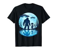 Bigfoot Alien UFO Astronave Luna Sasquatch Credenti Uomini Maglietta