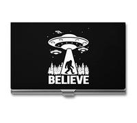 Bigfoot Alien UFO - Porta biglietti da visita professionale, tascabile, per uomini e donne, Stile:, Taglia unica, MHXYZHW