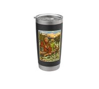 Bigfoot, alieni, pesca, divertente, UFO, Sasquatch, meme Bicchiere termico in acciaio inox doppia parete
