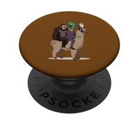 Bigfoot, alieno e uno gnomo a cavallo di un'alpaca PopSockets PopGrip Adesivo
