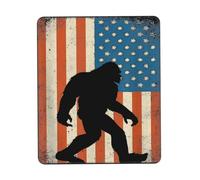 Bigfoot American Flag Tappetino per Mouse Lavabile Mousepad Portatile Mouse Pad for Pc Lavoro Laptop 25X30Cm