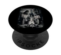 Bigfoot and Alien Campfire Adventure - Nature Hiking Tee PopSockets PopGrip Adesivo