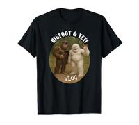 Bigfoot and Friend vlog Funny camping hiking selfie stick Maglietta