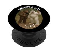 Bigfoot and Friend vlog Funny camping hiking selfie stick PopSockets PopGrip Adesivo