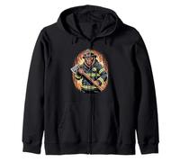 Bigfoot - Ascia da pompiere con fiamme della foresta Sasquatch Felpa con Cappuccio